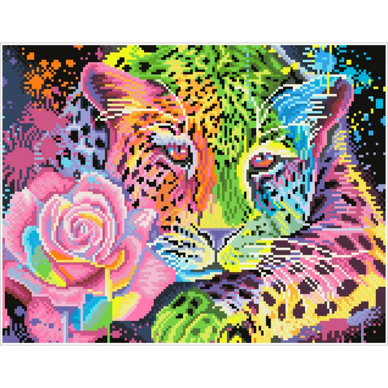 Neon Rainbow Leopard