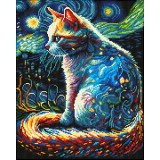 Starry Night Cat