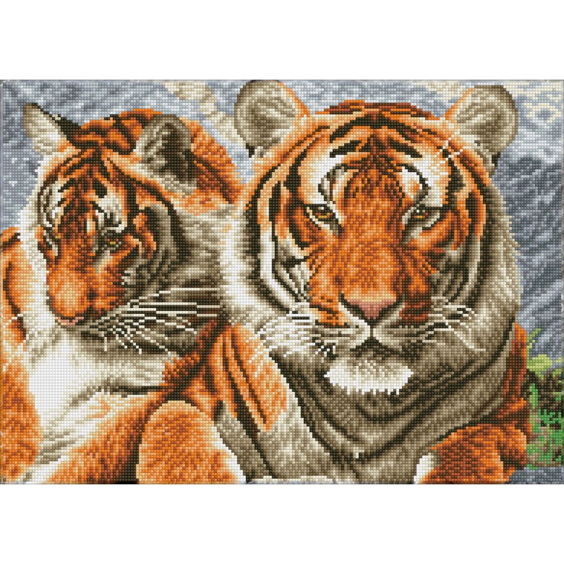 Mnp Dotz Diamond Painting Kits Tiger on snow 20X30 – MNP DOTZ