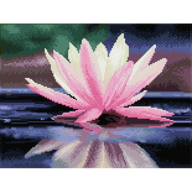 Clearance-Diamond Art - Lotus Flower in