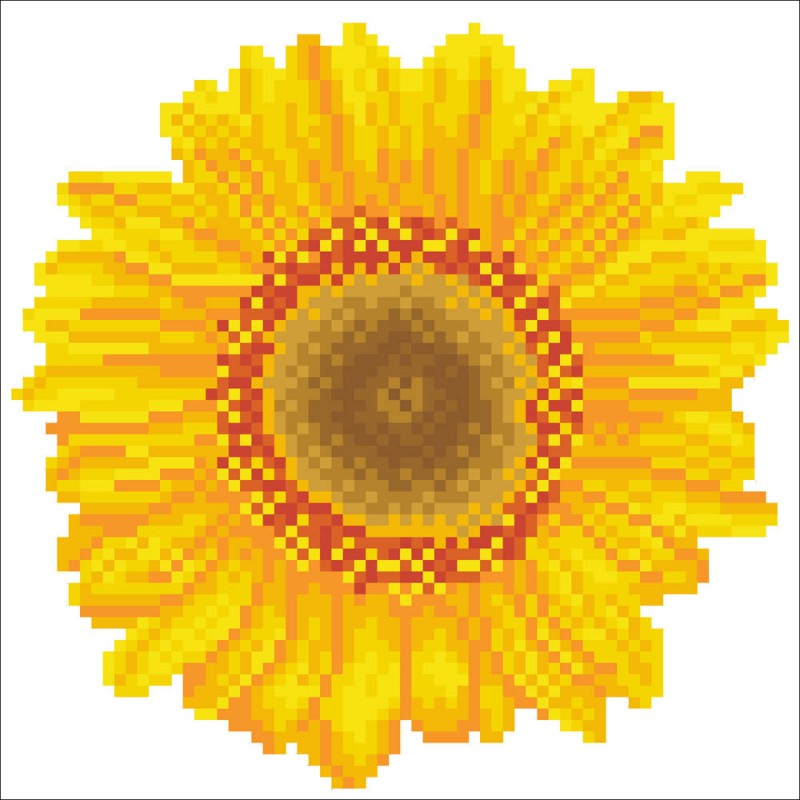 Fiery Sunflower - Diamond Art World