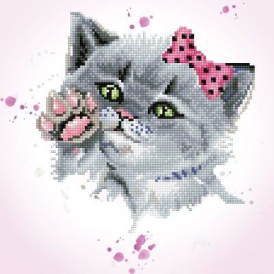 Diamond Dotz Art Kit DD 5001 Midnight Cat Intermediate Adult, Teen Complete  New