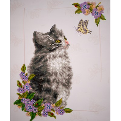Diamond Dotz® Advanced Gilded Cat & Flowers Diamond Painting Kit