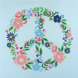 Floral Peace Sign Diamond Painting Kit