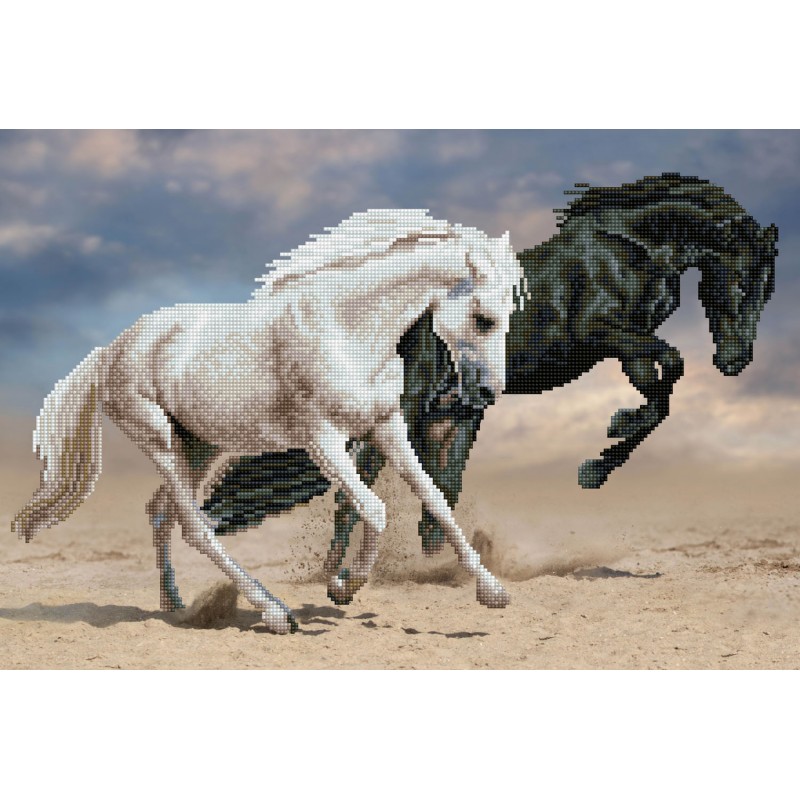 Horses Running on the Beach- Premium Diamond Painting Kit – Home Craftology