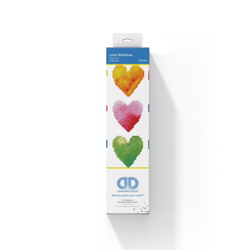 5D Diamond Painting Rainbow Puzzle Heart Kit