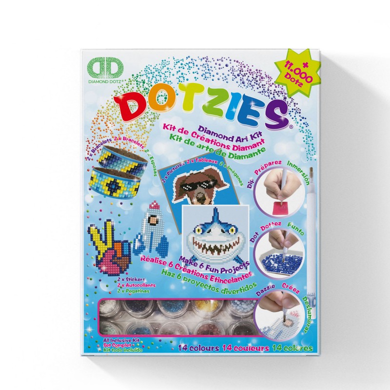 Diamond Dotz Diamond Art Box Kit 6X6-Rainbow Smile