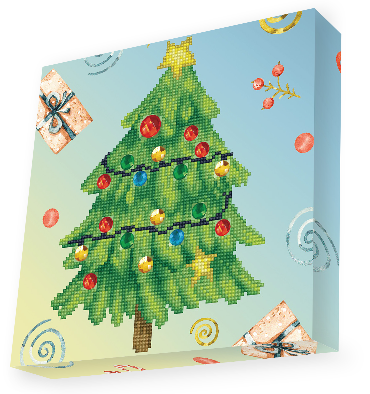 Merry Christmas Tree DOTZ Box Diamond Painting Artwork Kit