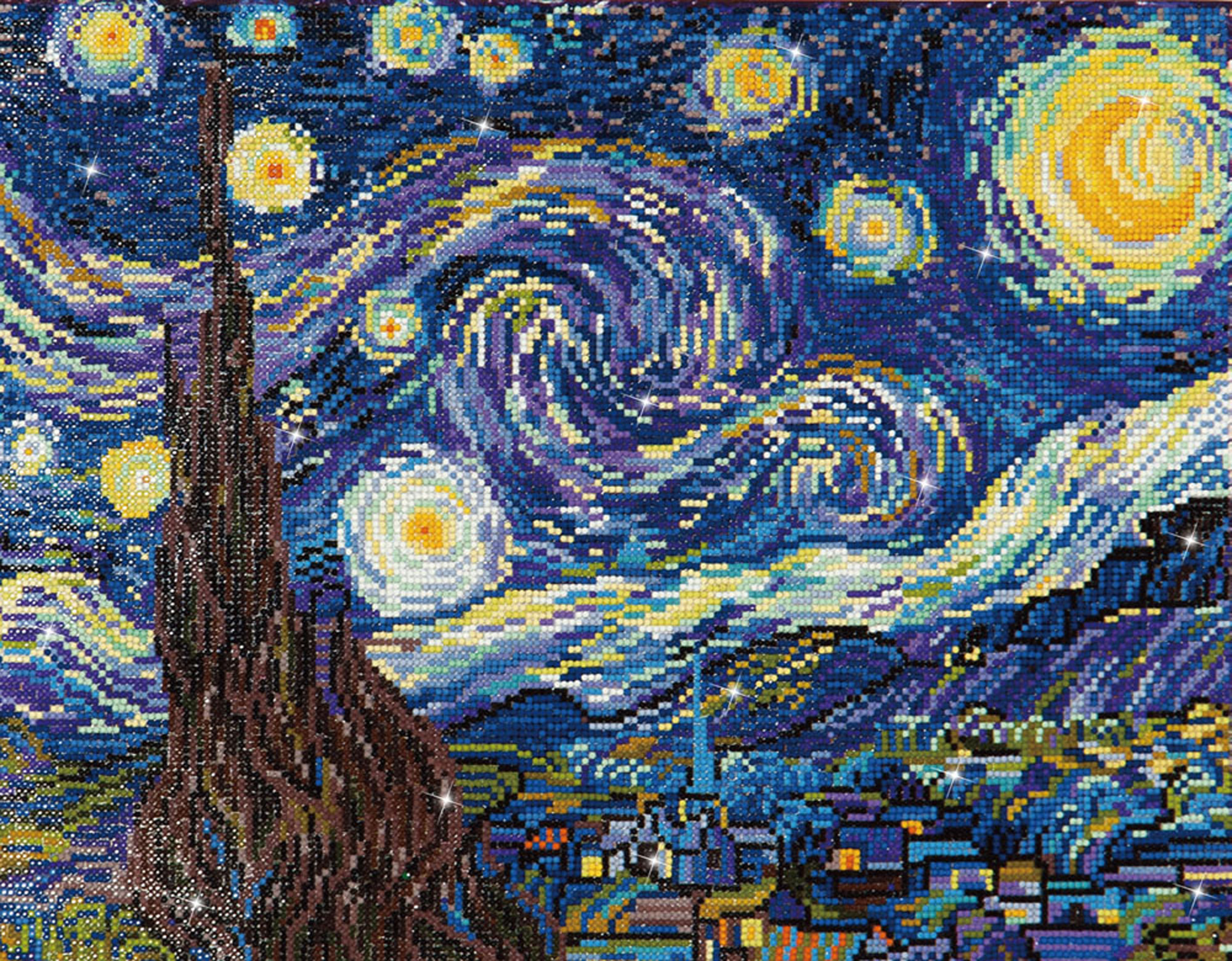 DIAMOND DOTZ ® - Starry Night (Van Gogh), Full Drill, Round Dotz, 16x20,  Van Gogh Diamond Painting, Van Gogh Diamond Art, Van Gogh, Van Gogh Paint